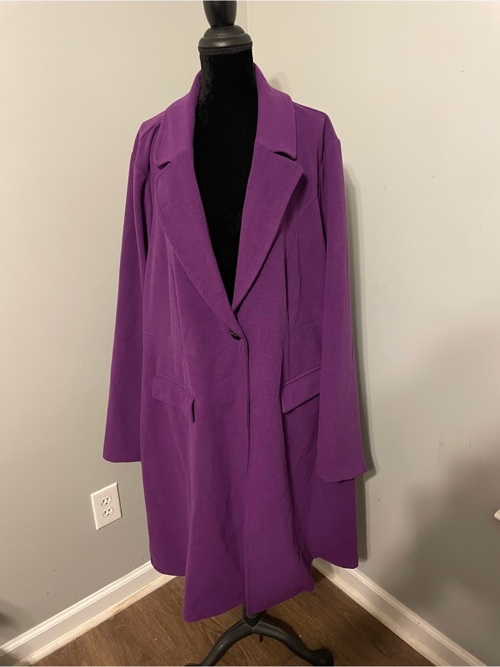 NWT torrid Purple Long Trench Coat Pea Coat
